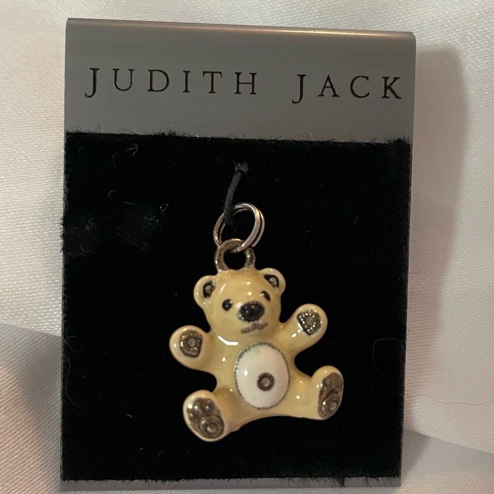 NWT Judith Jack Sterling Silver Tan Teddy Bear Charm